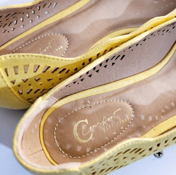 Women's Breathable Yellow Shoes Comfort Size 10 W New - Picture 4 of 4